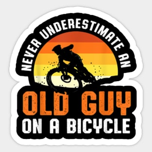 An Old Guy On A Bicycle Riders Dad Sticker